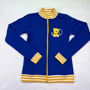 Hot Topic Riverdale Zip Up Varsity Track Jacket Sweatshirt Blue Yellow Size S
